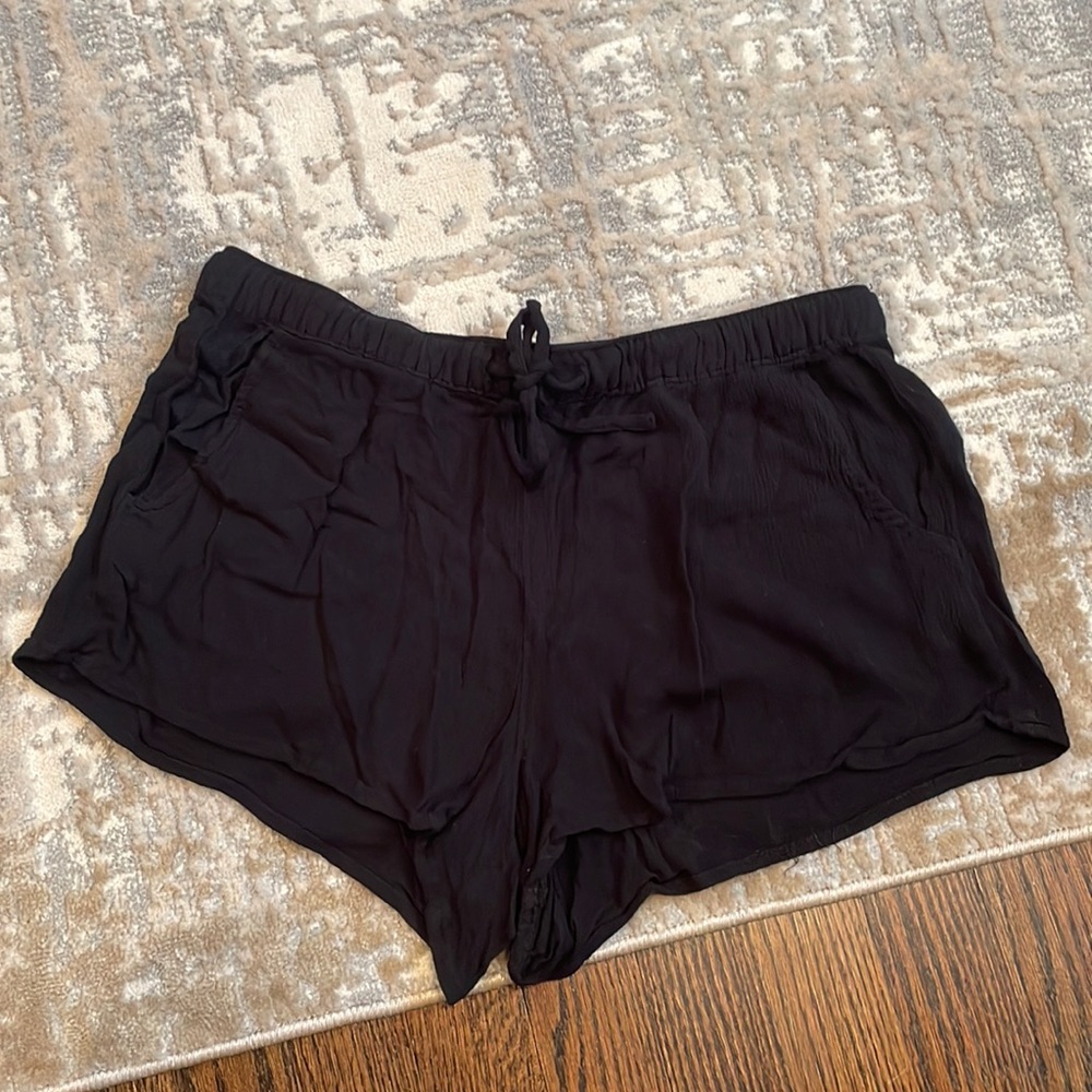 Black Flowy Shorts